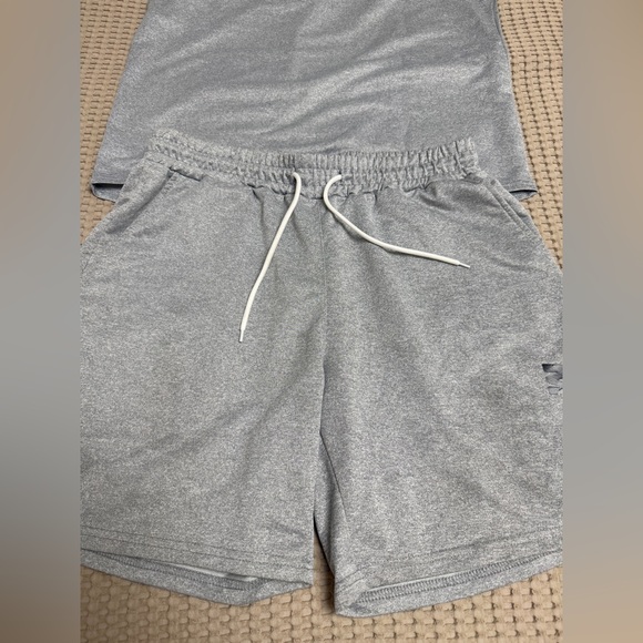 SHEIN Gray Athletic Shorts and Sleeveless Hoodie Set - Picture 2 of 4
